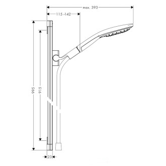 Sprchový set Hansgrohe Raindance Select S chrom 26626000