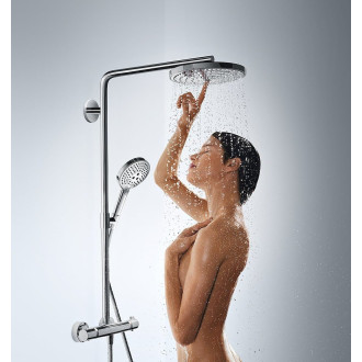 Sprchový systém Hansgrohe Raindance Select S na stěnu s termostatickou baterií chrom 27129000