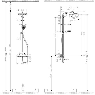 Sprchový systém Hansgrohe Crometta E na stěnu s termostatickou baterií chrom 27271000