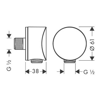 Podomítkový vývod Hansgrohe FixFit chrom 27453000
