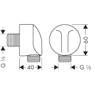 Podomítkový vývod Hansgrohe FixFit chrom 27454000