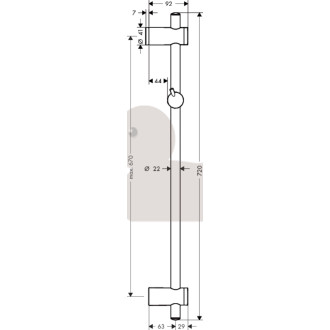 Sprchová tyč Hansgrohe Unica Reno chrom 27704000