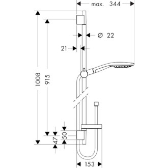 Sprchový set Hansgrohe Raindance Select S s mýdlenkou bílá/chrom 27803400