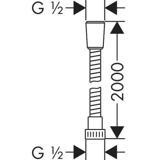 Sprchová hadice Hansgrohe Metaflex chrom 28264000