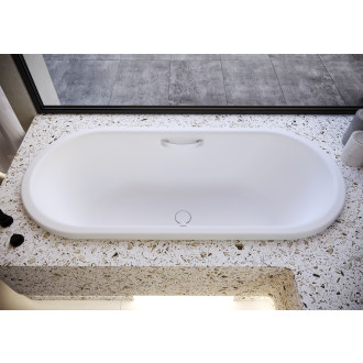Oválná vana Kaldewei Centro Duo Oval 170x75 cm smaltovaná ocel levá i pravá alpská bílá 282710113001