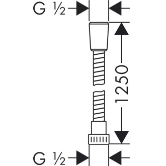 Sprchová hadice Hansgrohe Metaflex chrom 28262000