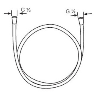 Sprchová hadice Hansgrohe Metaflex chrom 28262000