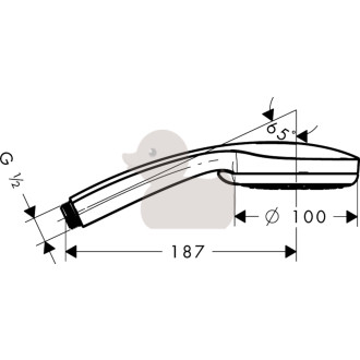 Sprchová hlavice Hansgrohe Croma 100 chrom 28537000