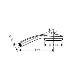 Sprchová hlavice Hansgrohe Croma 100 chrom 28583000