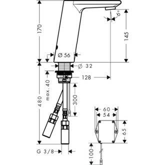 Umyvadlová baterie Hansgrohe Metris S se senzorem chrom 31100000