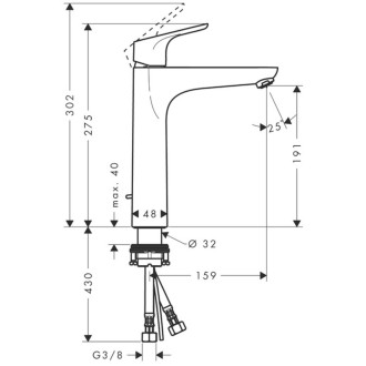 Umyvadlová baterie Hansgrohe Focus s výpustí chrom 31608000