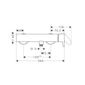 Sprchová baterie Hansgrohe Axor Citterio M bez sprchového setu 150 mm chrom 34620000