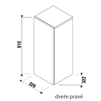 Koupelnová skříňka nízká Jika Cubito 32x32,2x81 cm dub H43J4211205191
