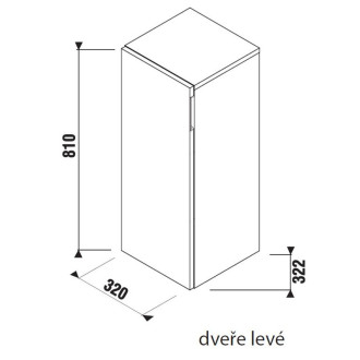 Koupelnová skříňka nízká Jika Cubito 32x32,2x81 cm dub H43J4211105191