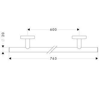 Držák ručníků Hansgrohe Logis chrom 40516000