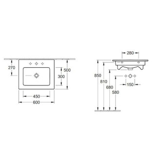 Umyvadlo Villeroy & Boch Venticello 60x50 cm 412460R1