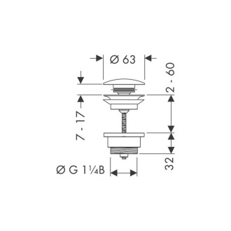 Hansgrohe soupravy Odtoková Push-Open pro 50100000