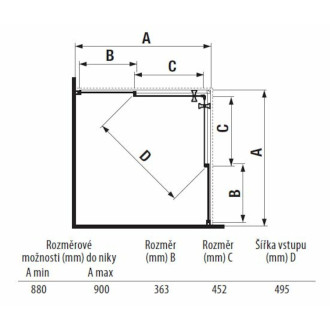 Sprchový kout čtverec 90x90 cm Jika Lyra Plus H2513820006651