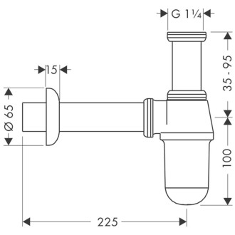 Hrnkový sifon Hansgrohe, běžný model, CR 52053000