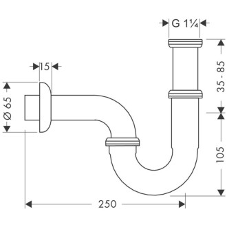Sifon umyvadlový Hansgrohe 5/4" 53002000