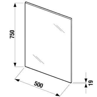 Zrcadlo Jika Lyra Plus 50x75 cm bílá H4531910383041