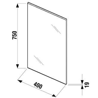 Zrcadlo Jika Lyra Plus 40x75 cm bílá H4531810383041