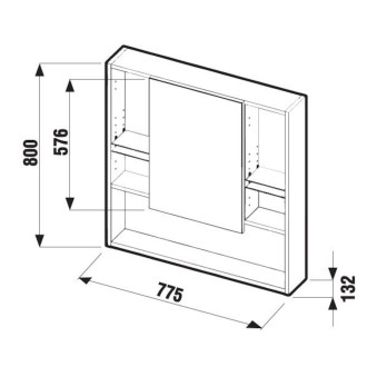 Zrcadlová skříňka Jika Lyra Plus 80x77,5 cm lamino H4532510383041