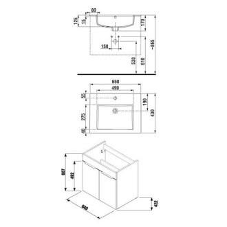 Koupelnová skříňka Jika Cube 65x43x62,2 cm H4536011763001