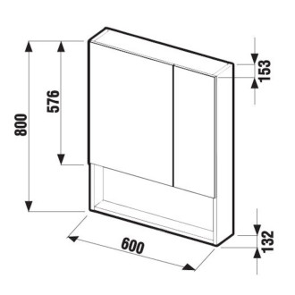 Zrcadlová skříňka Jika Lyra Plus 80x60 cm lamino H4532410383041