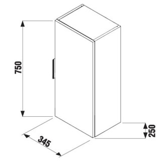 Koupelnová skříňka nízká Jika Cube 34,5x25x75 cm bílá H4537111763001