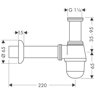 Sifon bidetový šálkový Hansgrohe 1 1/4´ CR 55213000