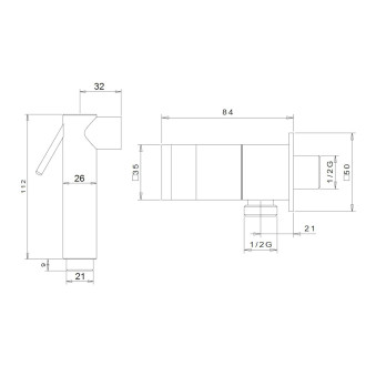 Bidetová sprška Sapho s držákem sprchy a sprchovou hadicí chrom SG108