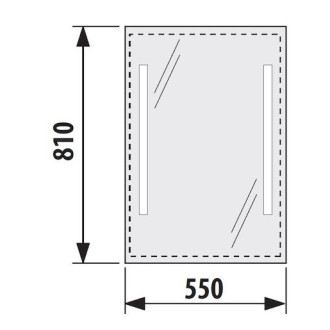 Zrcadlo s LED osvětlením Jika Clear 55x81 cm H4557151731441