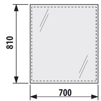 Zrcadlo s fazetou Jika Clear 70x81 cm H4557311731441