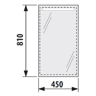Zrcadlo s LED osvětlením Jika Clear 45x81 cm H4557051731441