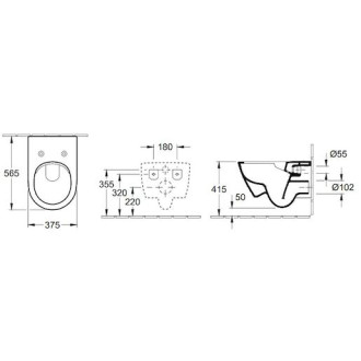 Wc závěsné Villeroy & Boch Subway 2.0 5614R0R3