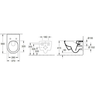 Wc závěsné Villeroy & Boch Subway 2.0 5614R0T2