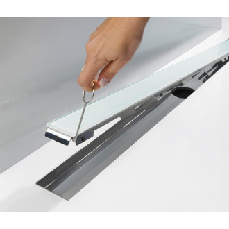 TECEdrainline skleněný kryt, bílý 100cm 601091