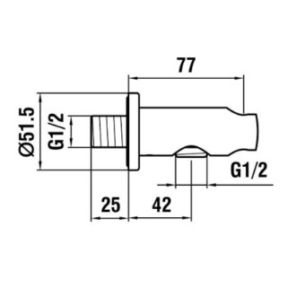 Podomítkový vývod Laufen chrom H3639800041521