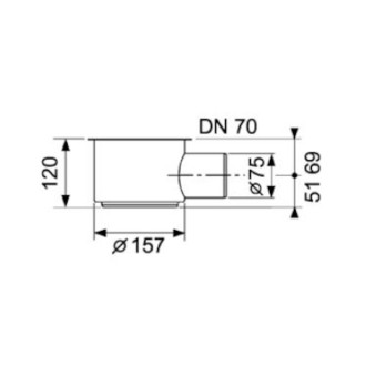 TECEdrainline sifon DN70 1,2 l/s 650002