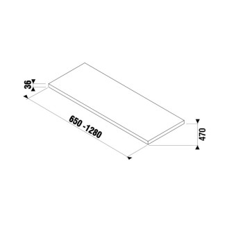 Deska pod umyvadlo Jika Cubito 128x47x3,6 cm dub H46J4200105191