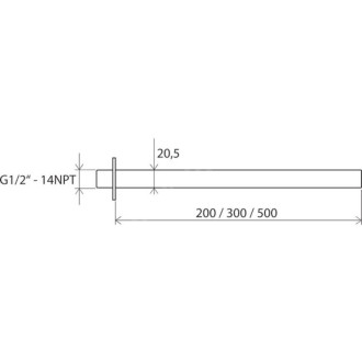 Sprchové rameno Ravak 705.00 chrom X07P180