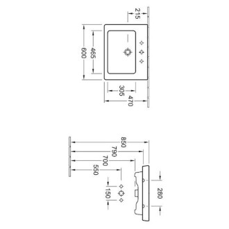 Umyvadlo Villeroy & Boch Subway 2.0 60x47 cm 7113F0R1