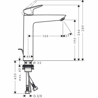 Umyvadlová baterie Hansgrohe Logis s výpustí chrom 71090000