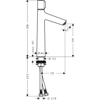 Vysoká umyvadlová baterie Hansgrohe Talis Select S bez výpusti chrom 72045000