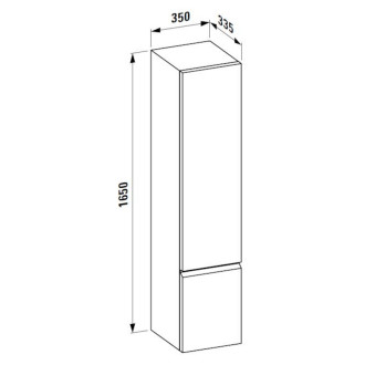 Koupelnová skříňka vysoká Laufen Pro 35x33,5x165 cm bílá lesk H4831210954751