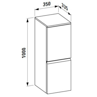 Koupelnová skříňka nízká Laufen Pro S 35x33,5x100 cm bílá lesk H4831120954751