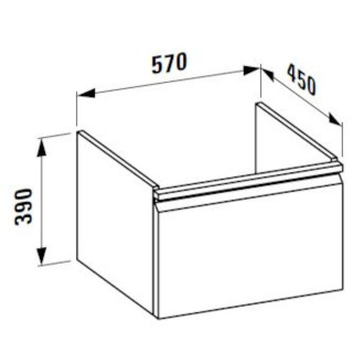 Koupelnová skříňka pod umyvadlo Laufen Pro 57x45x39 cm bílá lesk H4830410954751