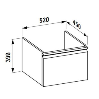 Koupelnová skříňka pod umyvadlo Laufen Pro 52x45x39 cm bílá lesk H4830330954751