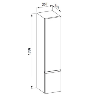 Koupelnová skříňka vysoká Laufen Pro 35x33,5x165 cm bílá lesk H4831220954751